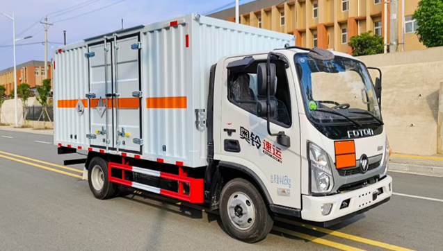 奧鈴4米1易燃液體廂式運輸車