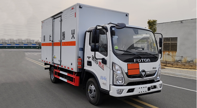 福田奧鈴腐蝕性物品廂式運輸車